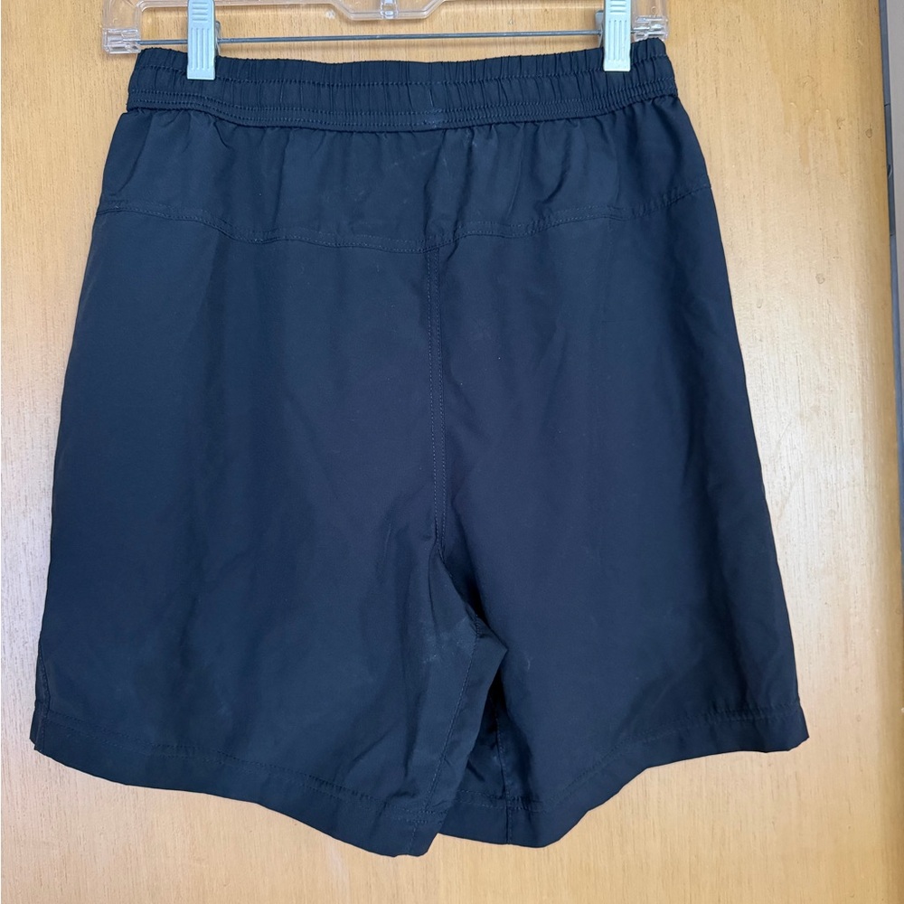Nike Men’s Black Athletic Drawstring Shorts with Swoosh - Picture 2 of 3